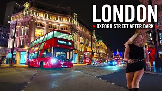 London Walk After Dark Night Tour 4K – China Town | Picadilly Circus | Tottenham Court Road