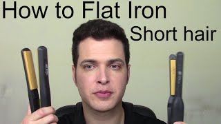 How to Flat Iron Short Hair for Guys