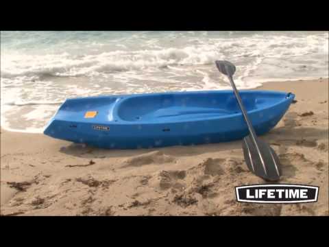 Lifetime Wave Youth Kayaks Demo in orange, blue, pink, green, and yellow