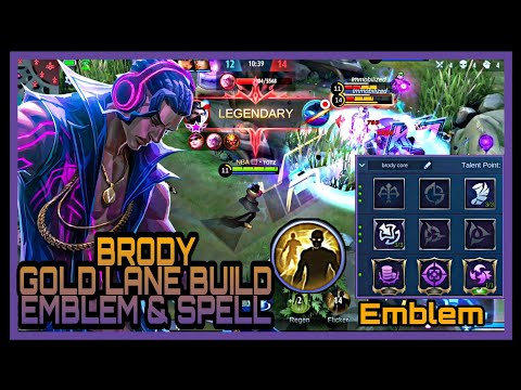 BRODY SOLO SIDE GAMEPLAY | BRODY EMBLEM AND SPELL BUILD#MLBB #BRODYML #brodytopglobal