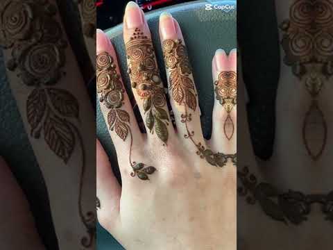 New Indian Arabic mehndi 👌🏻🫶🏻#youtubeshorts #indianmehndi #shorts