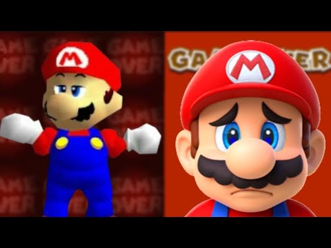 The evolution of Mario's game over 🎮❌ (1985-2023)