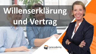 Willenserklärung & Vertrag ► Jura online lernen auf juracademy.de