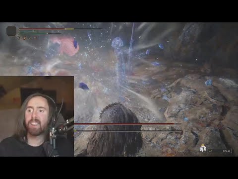 Asmongold Fights Crystalians Duo in Elden Ring