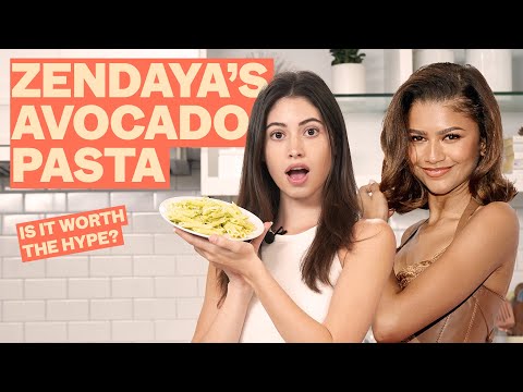 Taste Testing Zendaya’s Viral Avocado Pasta Recipe | Celeb Bites