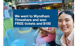 We went to Wyndham timeshare and won FREE boat tickets and $100 coupon!