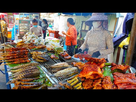 Khmer Popular Fast Foods For Sales In Phnom Penh  - Cambodian Street Food