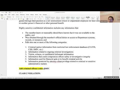 Discipline Matrix Ad Hoc 12/3/25