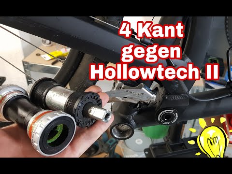 4 Kant Tretlager gegen Hollowtech 2 Innenlager wechseln ausbauen tauschen Octalink upgrade Shimano