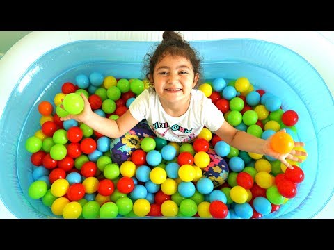 Color song , Learn Colors Ball with Mommy,Öykü and  cute characters