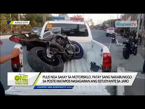 One Western Visayas: Pulis nga rider, patay sang nakabunggo sa poste sang nasagairan ang estudyante