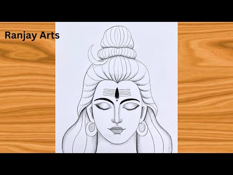 Shiv Ji Drawing Step By Step For Beginners | Mahadev Drawing