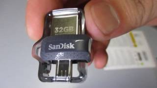 SanDisk 32 GB USB Ultra Dual OTG USB 3.0 Black (SDDD3-032G-G46) - відео 7