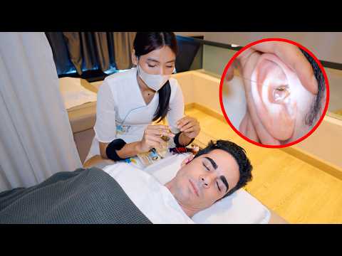 pov: it's 2 AM and your mind won't shut off - ASMR Ear Cleaning with Water, Massage and Headspa