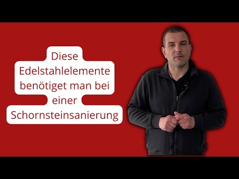 Edelstahl Elemente für die Sanierung eines Schornsteins