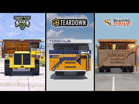 GTA 5 GIANT DUMP TRUCK VS BEAMNG GIANT DUMP TRUCK VS TEARDOWN GIANT DUMP TRUCK- WHICH IS BEST?