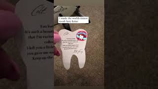 Tooth fairy letter. Sooo tiny