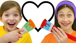 Download lagu Angel & Adel Painting Challenge with Popping Balloons!! mp3