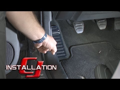 2015-2023 Mustang American Car Craft Dead Pedal Trim Plate Polished Stainless Steel Installation
