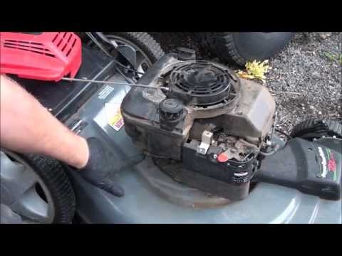 EASY! HOW TO FIX a Briggs and Stratton lawnmower STARTER PULL ROPE