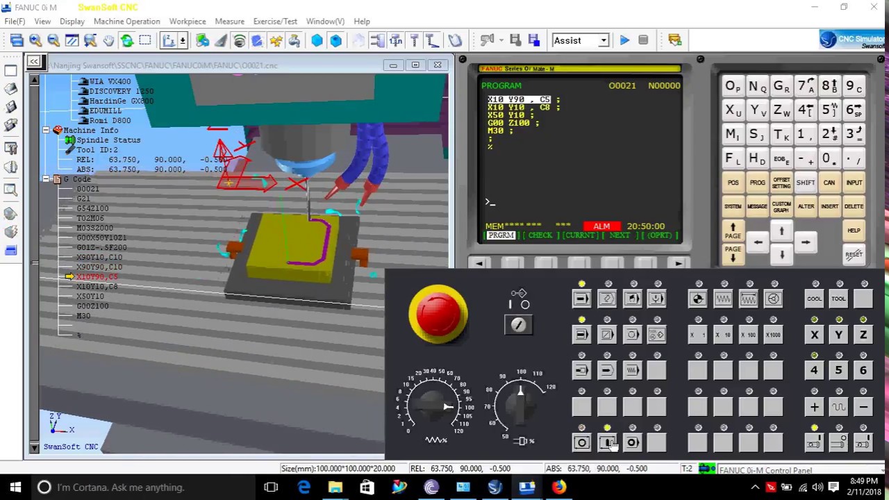 How to add chamfer for Fanuc cnc milling programming