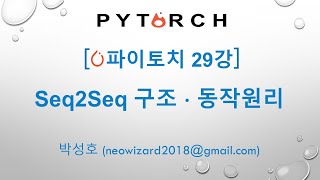 [PyTorch 강의 29강]  Seq2Seq 구조와 동작원리