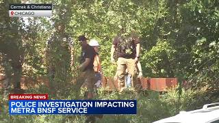Police investigation in Cicero impacts Metra service; video shows Amtrak train stopped on tracks