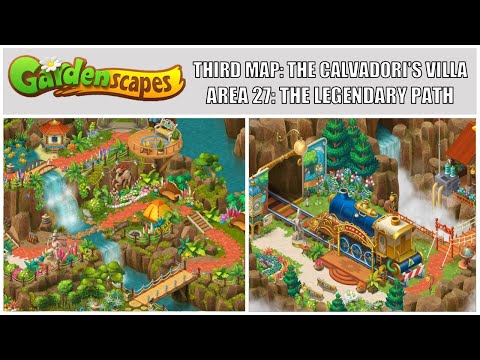Gardenscapes: New Acres Gameplay Part 25 - Restoring Area 27: The Legendary Path