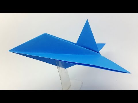 Origami Stealth Fighter making instructions - Paper Stealth Fighter Jet Airplane Video