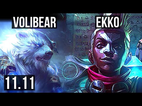 VOLIBEAR vs EKKO (JUNGLE) | 2.6M mastery, 700+ games, 7/2/5 | NA Diamond | v11.11