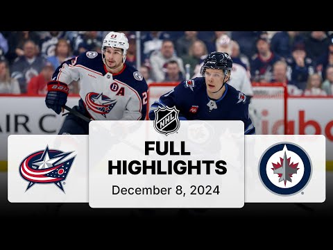 NHL Highlights | Blue Jackets vs. Jets - December 8, 2024