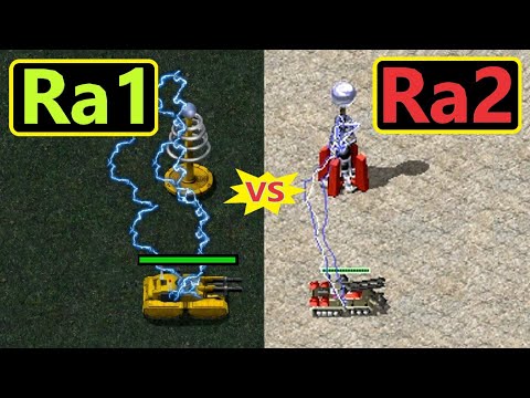 Red Alert 1 vs Red Alert 2 - Tesla Coil (Ra1 Remastered)