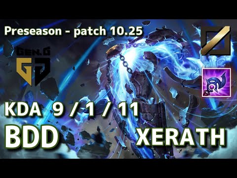 【韓国サーバー/GM】Gen.G Bdd ゼラス(Xerath) VS T1 Clozer オリアナ(Orianna) MID - Patch10.25 KR Ranked【LoL】