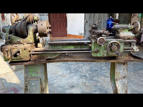 Restoration antique American JUNIOR metal lathe | Restore and repair old JUNIOR lathe