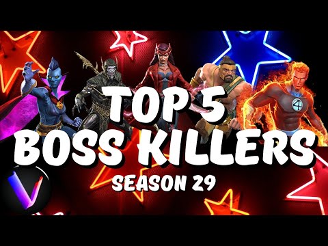 Top 5 Alliance War Boss Killers Season 29 - MCoC - Best Champions for Boss Soloing