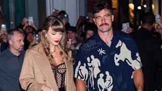 Taylor Swift's Lace Gucci Corset Spices Up a Classic Camel Coat for a New York City Date Night
