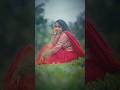 Vlogger Amrutha Hot Trending Red Saree ‍