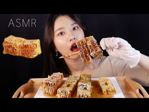 통 벌집꿀🐝ASMR 리얼사운드 먹방+자르는 소리[먹방 ASMR]Raw Honey Comb,꿀꿀선아,suna asmr,자르는 asmr, Video