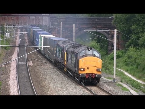 37610 & 37602 4M44 Mossend - Daventry @ Acton Grange Junction 20/06/13