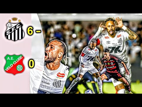 Neymar Jr Santos FC comeback | Santos vs Velo Clube 6-0 highlights football | Santos vs Velo Clube