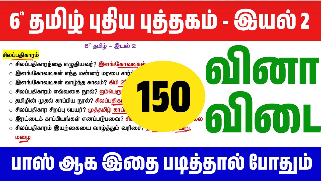 🟥ஆறாம் வகுப்பு  புதிய சமச்சீர் புத்தகம் - இயல் 02 - 6th tamil b