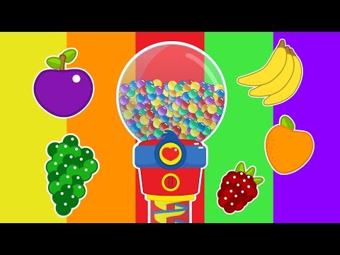 Máquina de Dulces de Frutas #3: ¡Aprender los Colores de las Frutas! 🍎🍍 Video Educativo | Plim Plim
