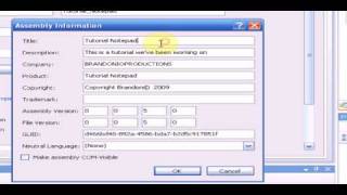 How to create your own software part 8 : Assembly Info/Building