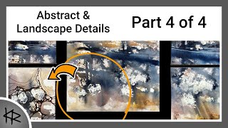 Part 4 - Abstract Landscape Series - WATERCOLOR spatter painting - Neurographic Rocks - 267d