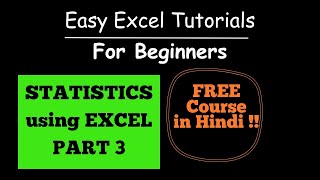 Download the video "How to Calculate QUARTILES, DECILES, & PERCENTILES in Ms Excel || STATISTICS using EXCEL Part 3"