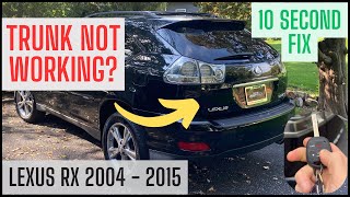 Lexus RX TRUNK NOT OPENING? 10 SECOND FIX for Rear Power Door
