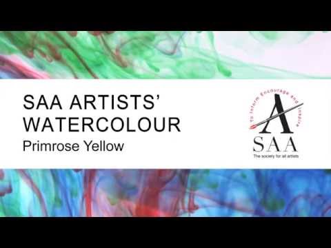 SAA Artists' Watercolour - 609 Primrose Yellow - Demonstration
