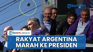 Detik-detik Presiden Argentina Dilempar Batu saat Kampanye, Rakyat Protes Skandal Korupsi Pemerintah