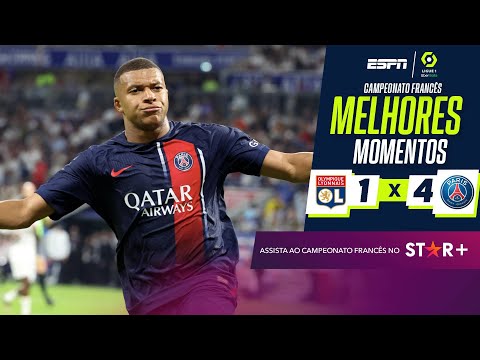 Gols e lances de Lyon x PSG