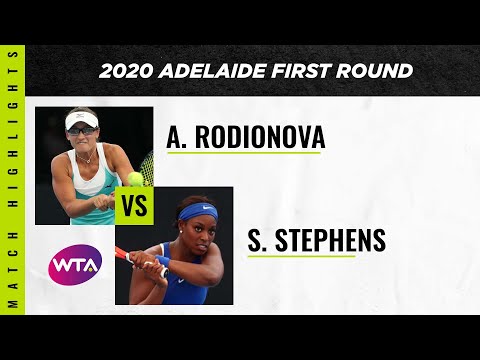 Arina Rodionova vs. Sloane Stephens | 2020 Adelaide International First Round | WTA Highlights